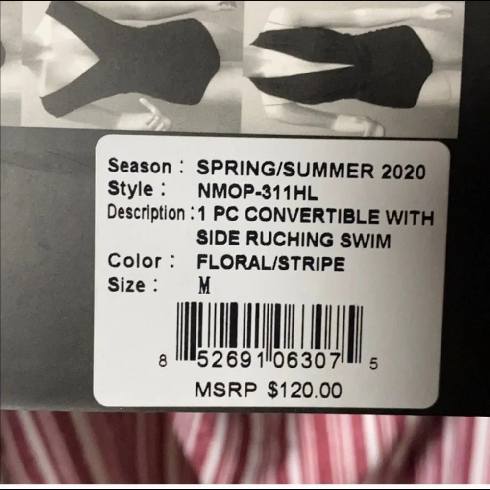 Nicole Miller convertible self tie swimsuit, Sz. M